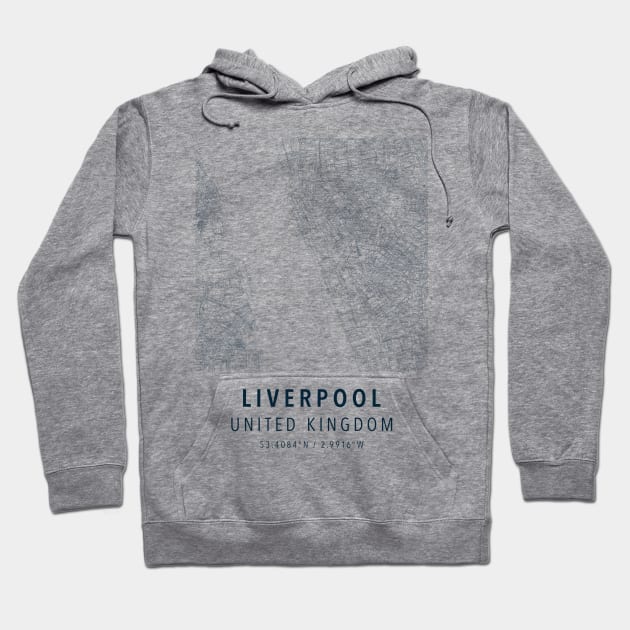 liverpool simple map Hoodie by boy cartograph